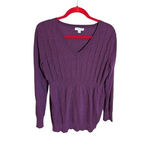 Liz Lange Maternity Purple Lightweight Sweater  Size XL